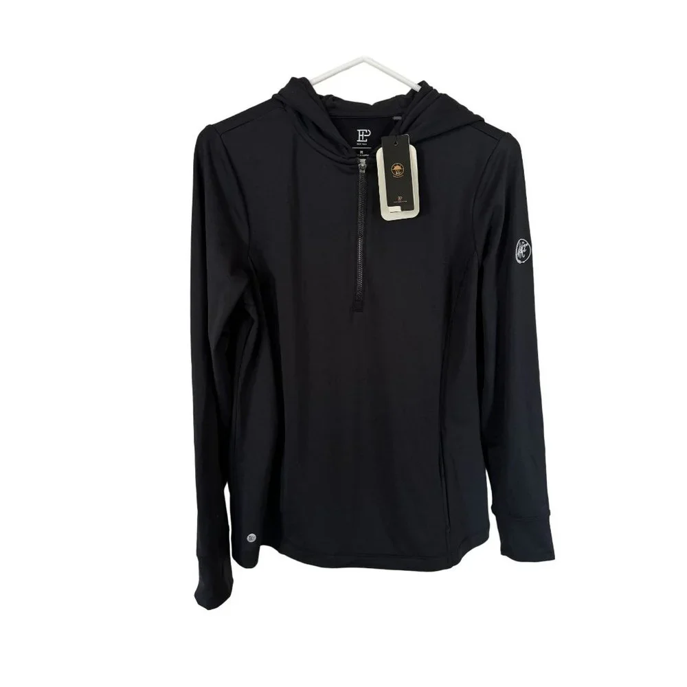 NWT Epny Golf EP New York Hooded Zip Pullover Black Woman's Medium UV50 |‎ z1 - Picture 2 of 9